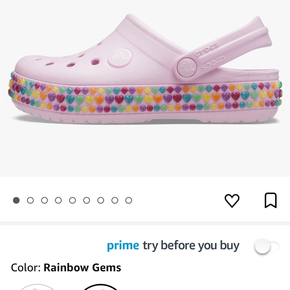 Toddler Crocs Crocband Rainbow Pink Size C9